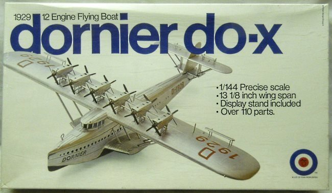 Entex 1/144 Dornier Do-X 1929 Flying Boat - (DoX) - (ex Otaki), 8516 plastic model kit